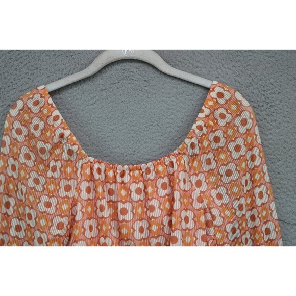 Madden NYC Long Mesh Puff Sleeve Crop Top-Size Small-BOHO - Picture 10 of 10